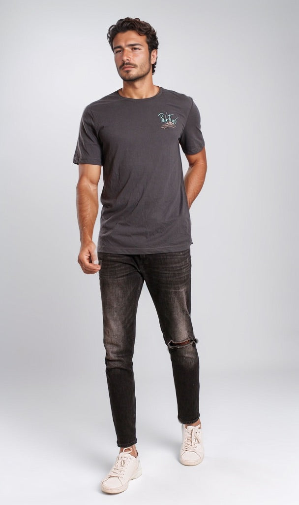 Ravin Men's Charcoal Pink Floyd Graphic T-Shirt