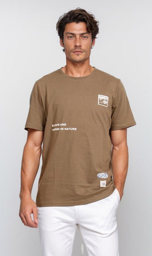 O203114 - Escape Graphic T-Shirt – Olive Green