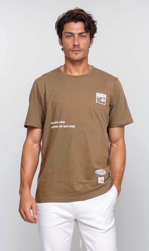 O203114 - Escape Graphic T-Shirt – Olive Green