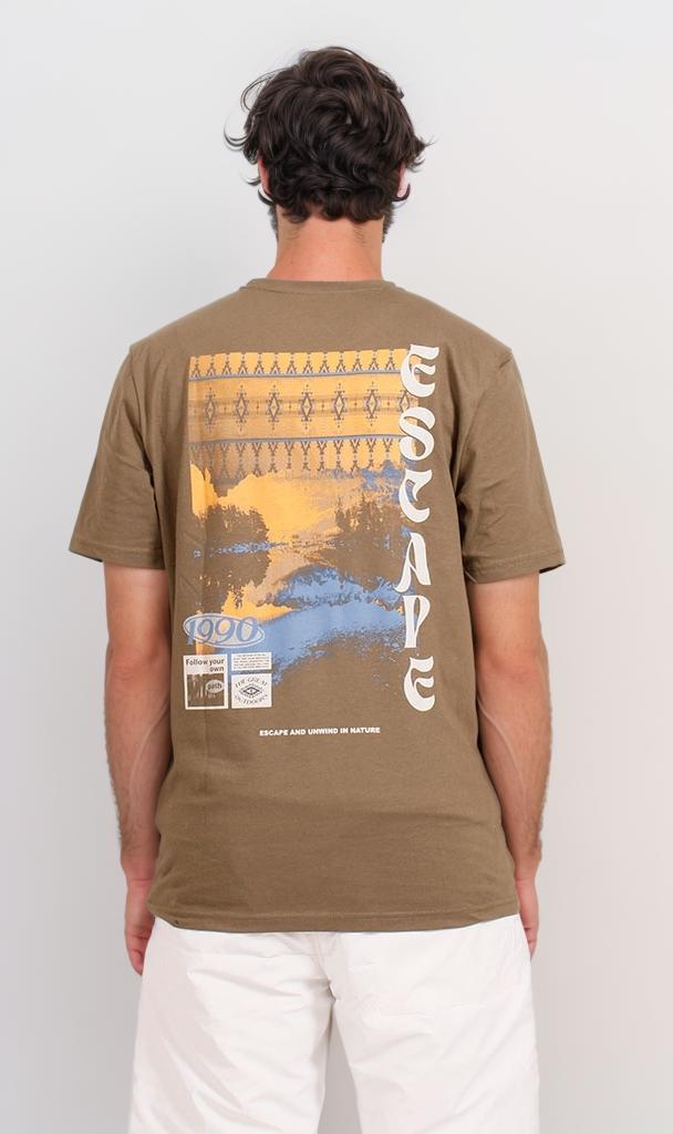 O203114 - Escape Graphic T-Shirt – Olive Green
