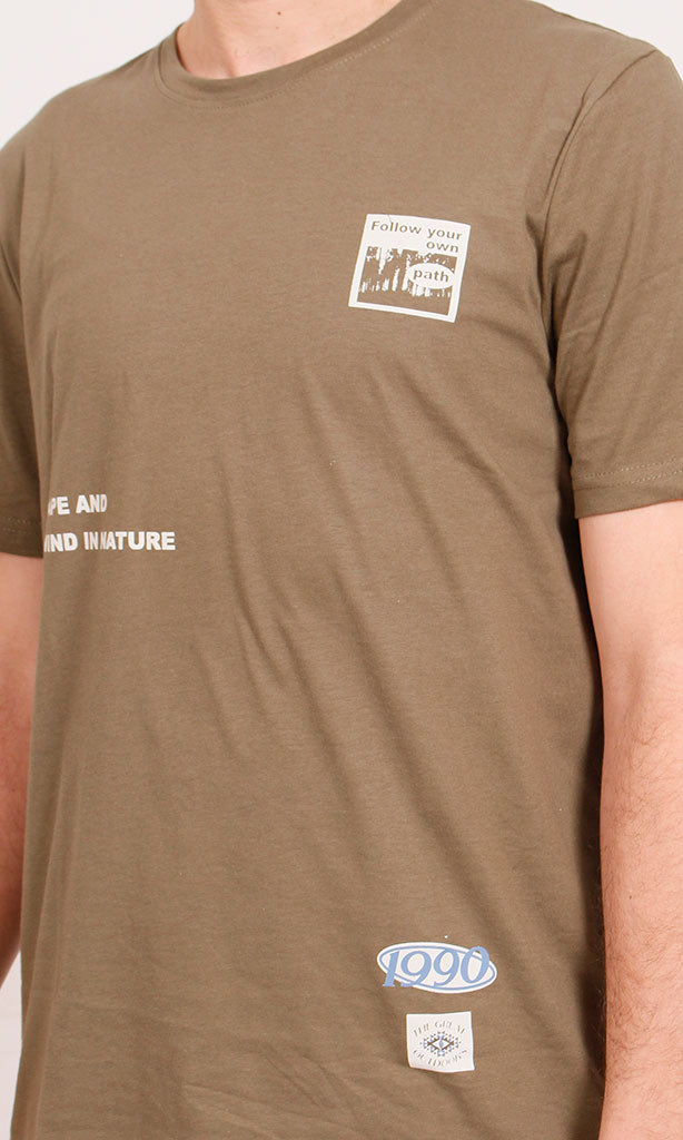 O203114 - Escape Graphic T-Shirt – Olive Green
