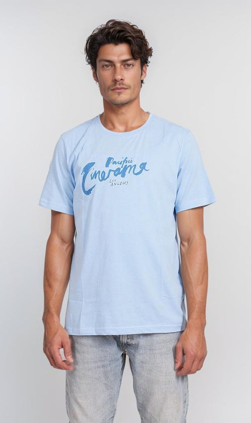 O203115 - Graphic Cotton T-Shirt – Light Blue