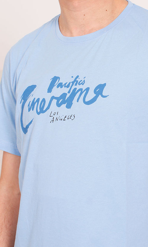O203115 - Graphic Cotton T-Shirt – Light Blue