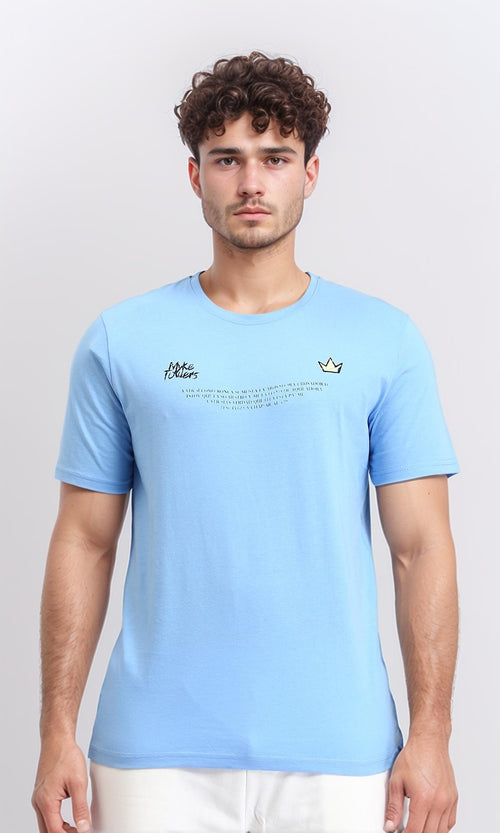 O203117 - Short Sleeves Regular Fit Tee - Light Blue