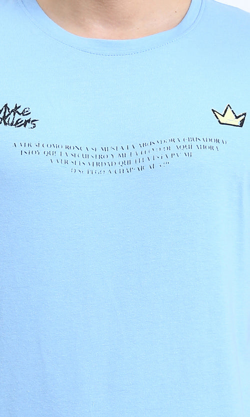 O203117 - Short Sleeves Regular Fit Tee - Light Blue