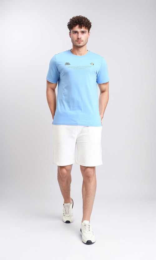 O203117 - Short Sleeves Regular Fit Tee - Light Blue