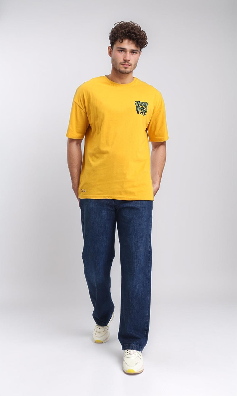 O203130 - Crew Neck Slip On Casual Tee - Mustard