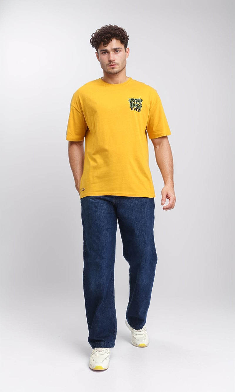 O203130 - Crew Neck Slip On Casual Tee - Mustard