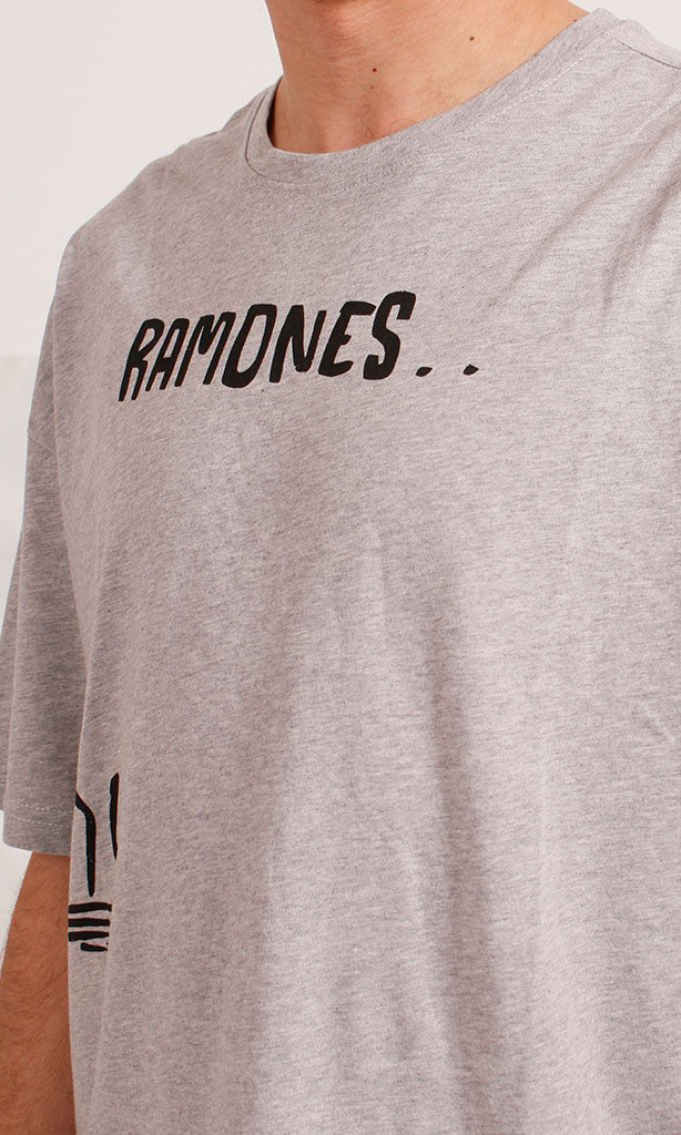 Graphic Print Oversized Crew Neck T-Shirt