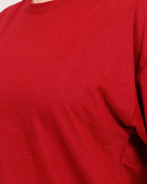 Ravin Oversized Crimson Tee - Everyday Comfort & Modern Style - O203153