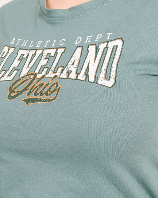 Ravin Cleveland Ohio Graphic Tee - Modern Boho Style - green - O203160