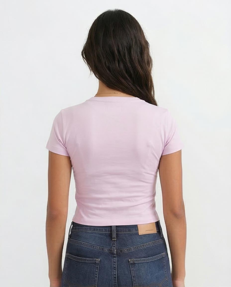 RAVIN "Exotic Fruits" Graphic Baby Tee in Lilac - O203161