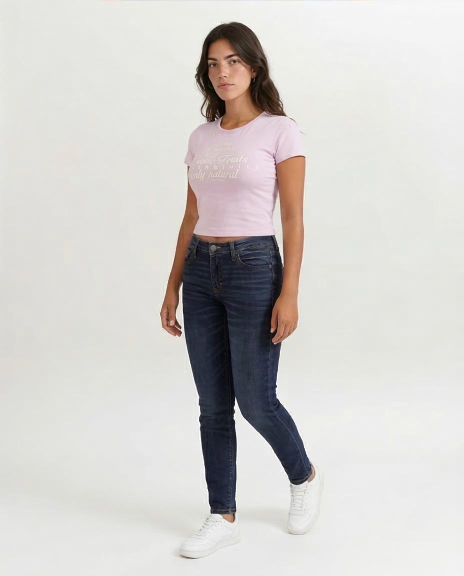 RAVIN "Exotic Fruits" Graphic Baby Tee in Lilac - O203161