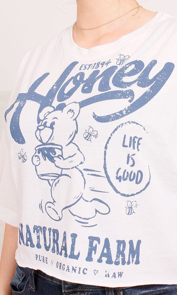 Honey Natural Farm Graphic Boxy Crop Top