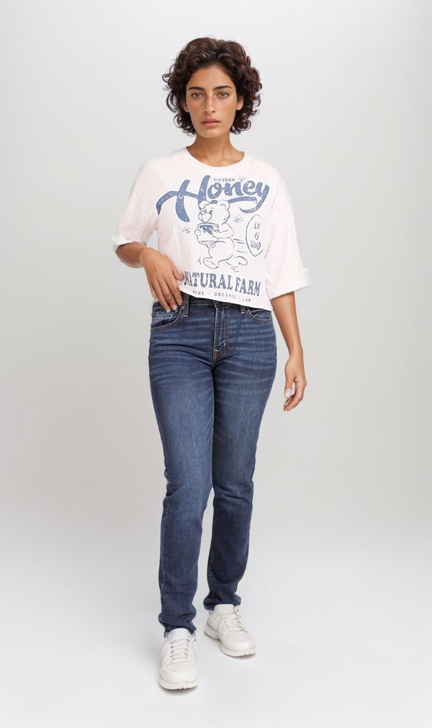 Honey Natural Farm Graphic Boxy Crop Top