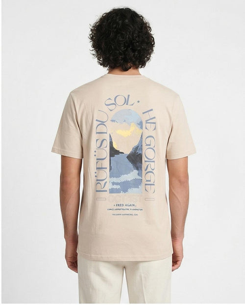 تيشيرت رافين رجالي بقصة جرافيك 100% قطن فريد أقين.. × روفوس دو سول "ذا جورج" - بيج رملي - O203195