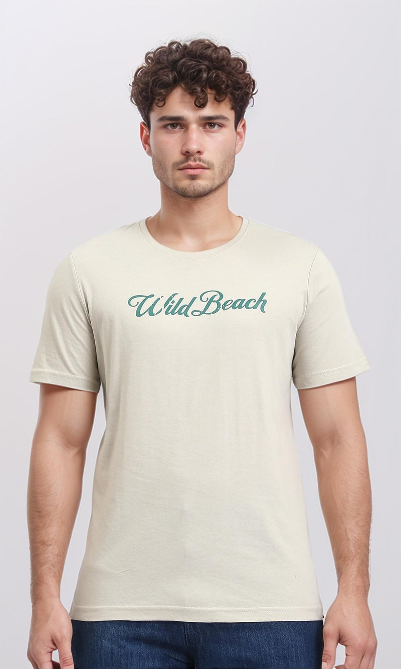 O203197 - Vintage Surf Graphic T-Shirt – Beige