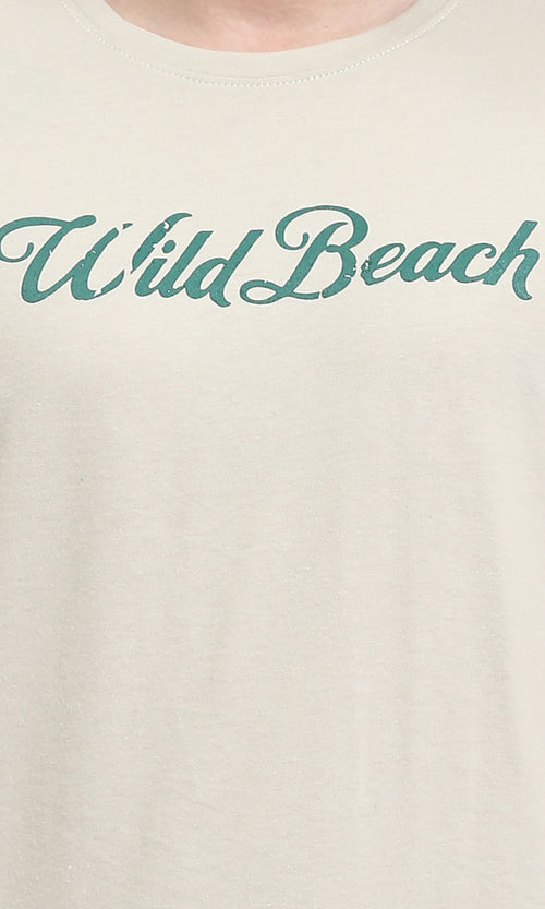 O203197 - Vintage Surf Graphic T-Shirt – Beige