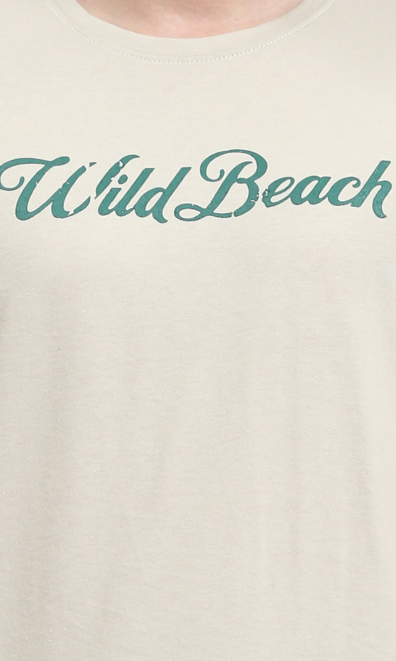 O203197 - Vintage Surf Graphic T-Shirt – Beige