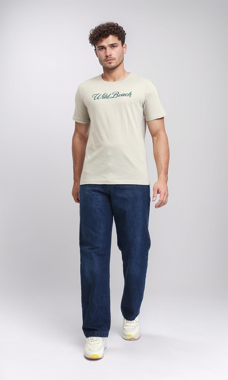 O203197 - Vintage Surf Graphic T-Shirt – Beige