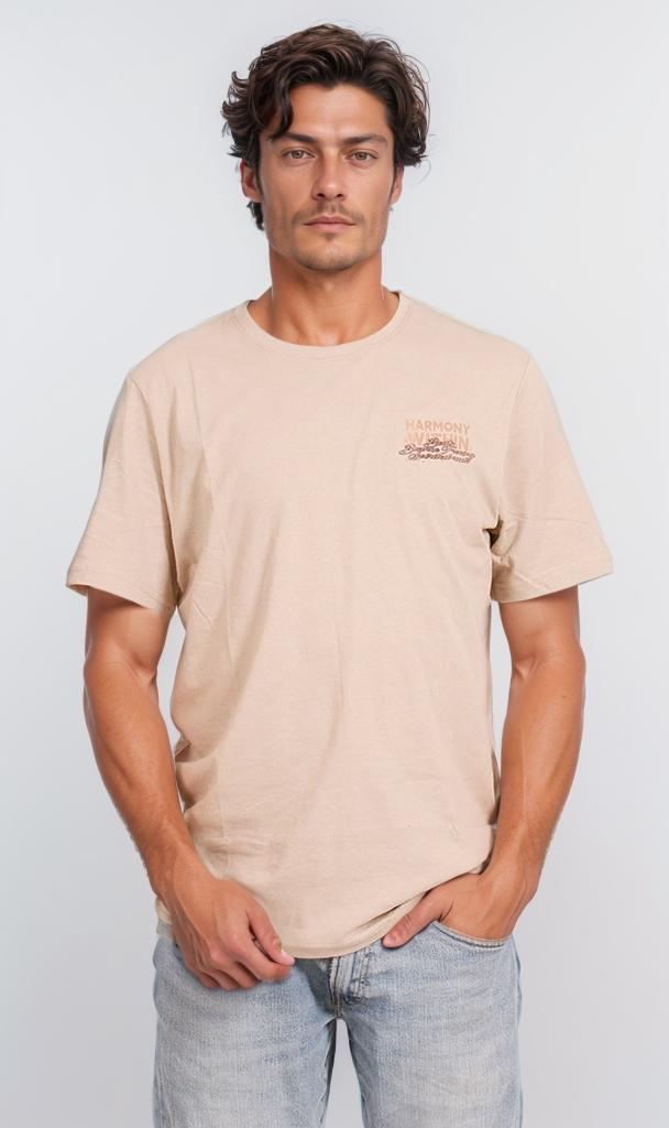 Harmony Within Typography T-Shirt - Beige