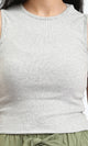 O203219 - Slip On Solid Feminine Tank Top - Light Heather Grey