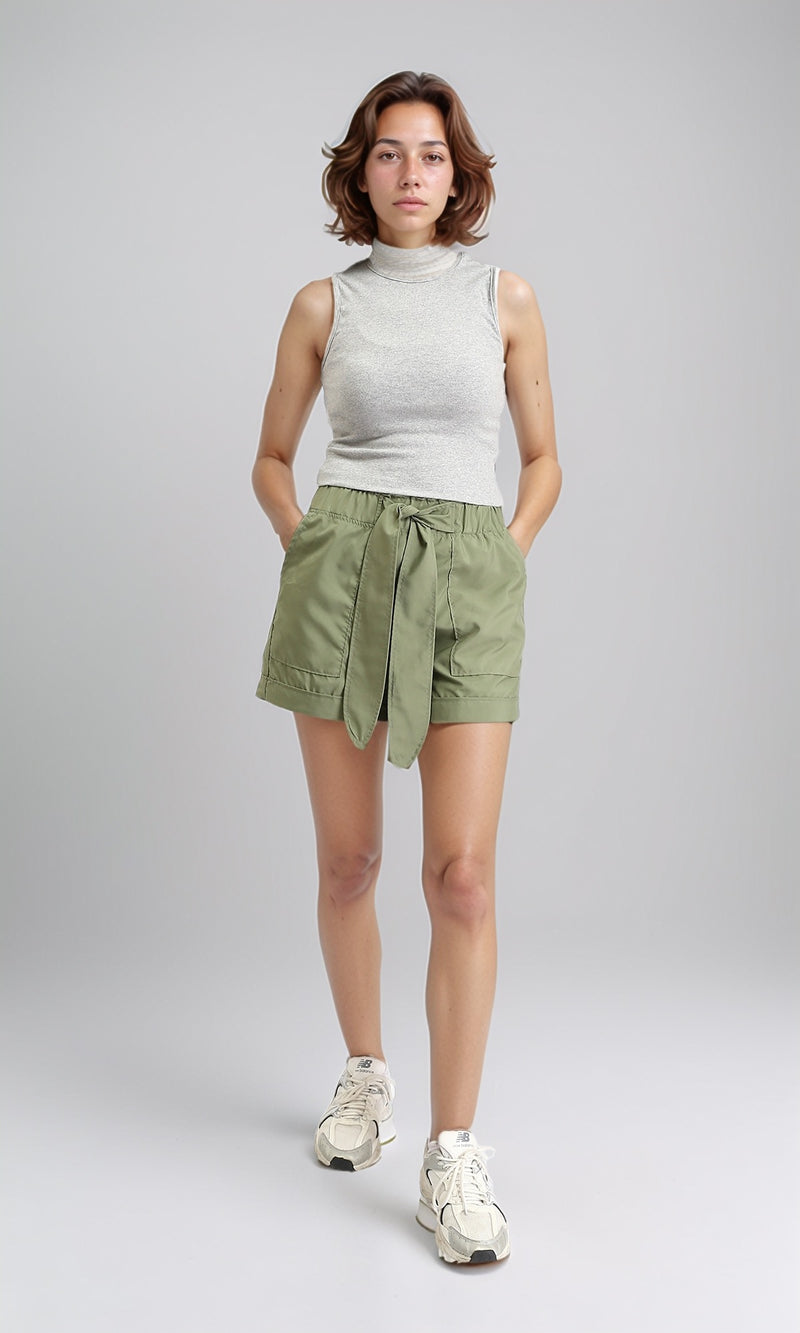 O203219 - Slip On Solid Feminine Tank Top - Light Heather Grey