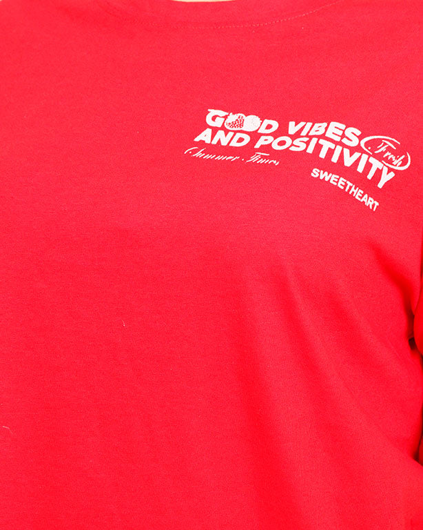 Ravin Oversized "Berry Best" Graphic Tee – Bright Red - O203221