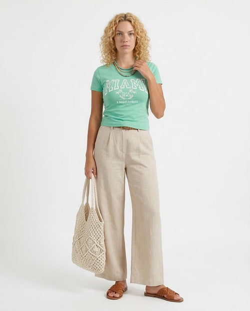 Ravin Women's Miami Graphic Slim-Fit Tee – Mint Green - O203227