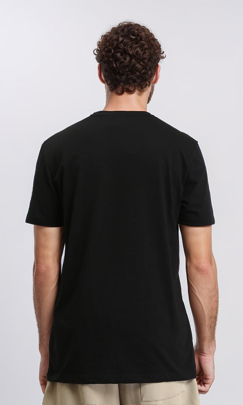 O203244 - Crew Neck Solid Basic Tee - Black