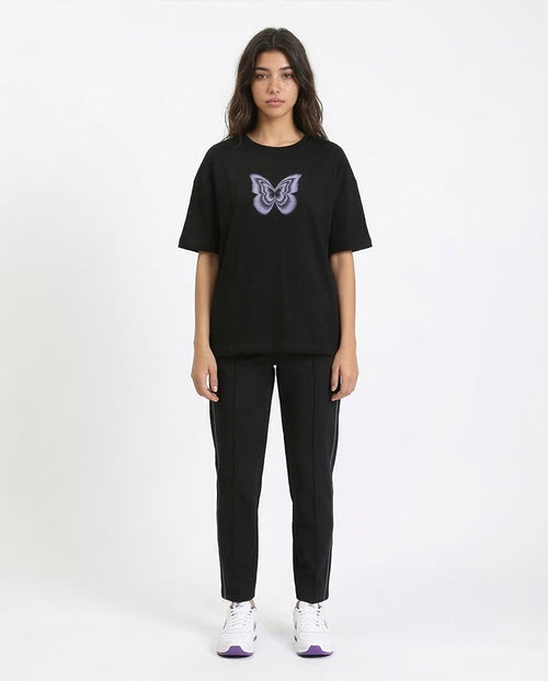 Ravin Butterfly Aura Oversized Graphic T-Shirt – Black - O203253
