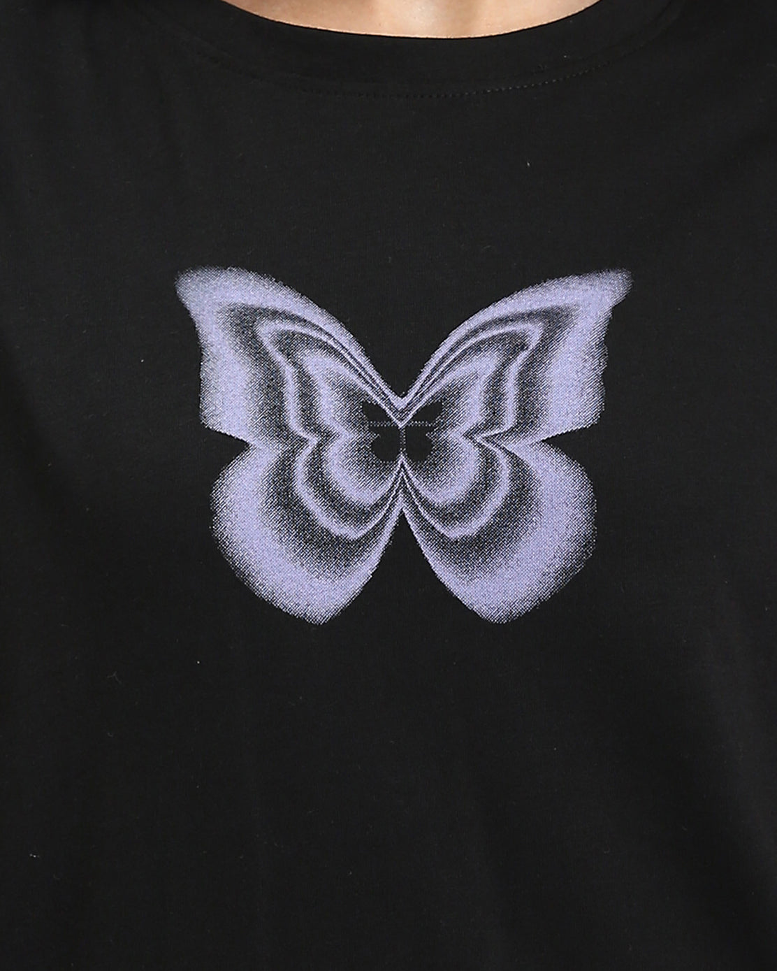 Ravin Butterfly Aura Oversized Graphic T-Shirt – Black - O203253