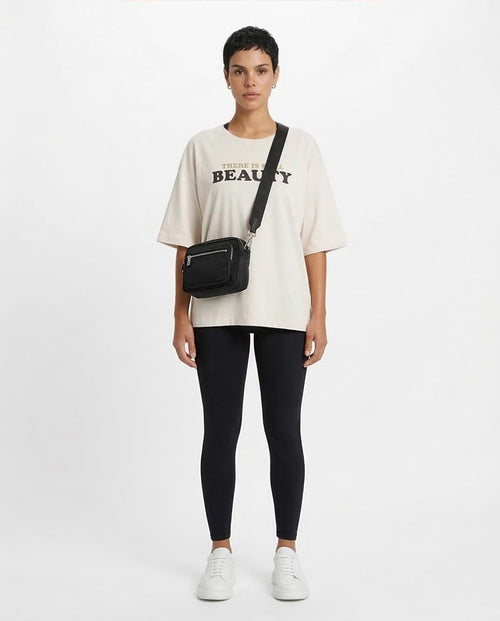 Ravin "Still Beauty" Oversized Graphic T-Shirt – Cream - O203254