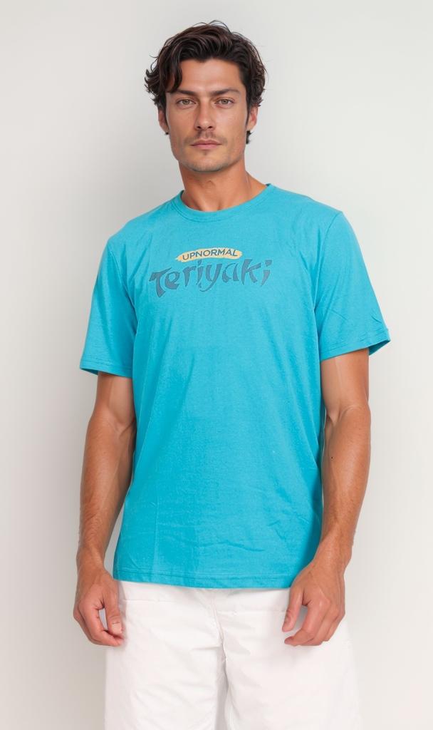 O203309 - Ramen Bowl Graphic T-Shirt – Teal Blue