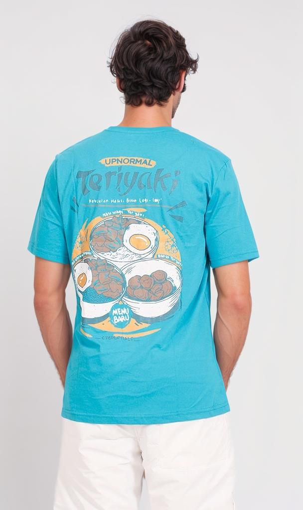 O203309 - Ramen Bowl Graphic T-Shirt – Teal Blue