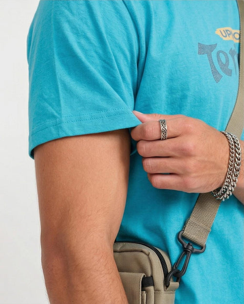 رافين | تيشيرت جرافيك رامن بول ترياكي غير تقليدي - تيشيرت جرافيك تركواز – O203309