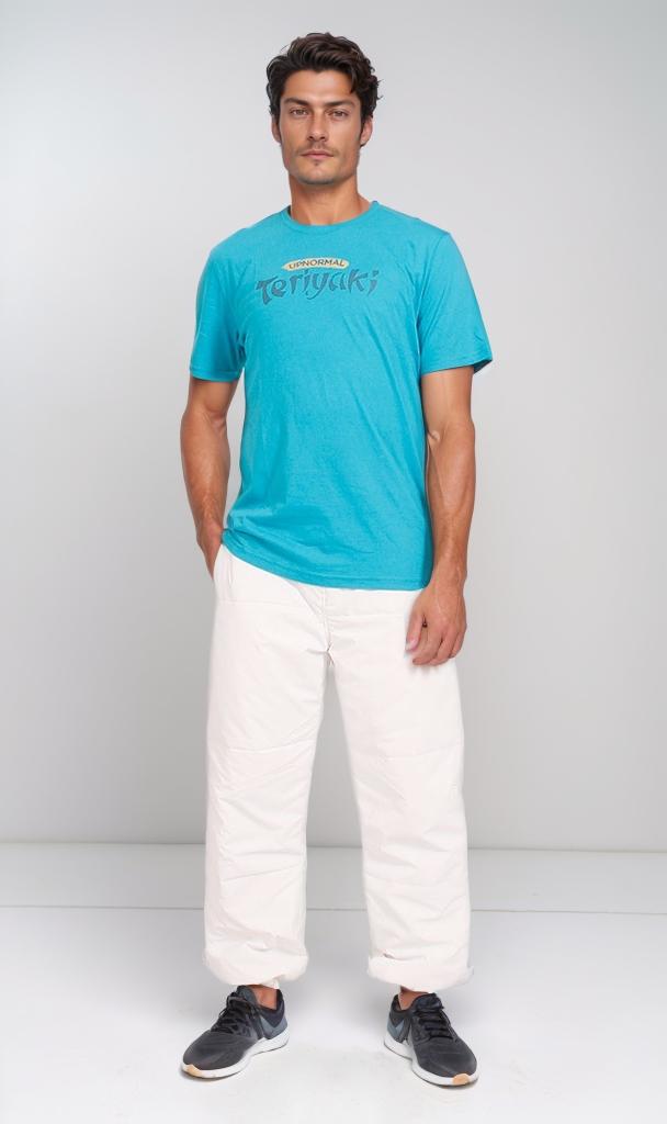 O203309 - Ramen Bowl Graphic T-Shirt – Teal Blue