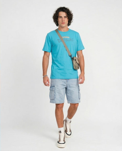 رافين | تيشيرت جرافيك رامن بول ترياكي غير تقليدي - تيشيرت جرافيك تركواز – O203309