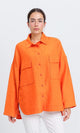 O203327 - Long Sleeves Shirt with Front Pockets - Orange