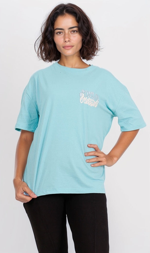 O203328 - Soul of Sunshine Oversized Tee - Coastal Charm