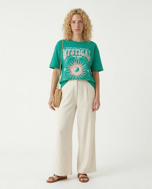 Ravin Mystical Sun-Moon Club Oversized Graphic T-Shirt - O203331