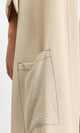 O203498 - Textured Slip On Long Cardigan - Dark Beige