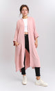 O203500 - Open Neckline Cardigan with Pocket - Light Dusty Rose