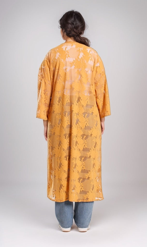 Amber Lace Maxi Duster Cardigan