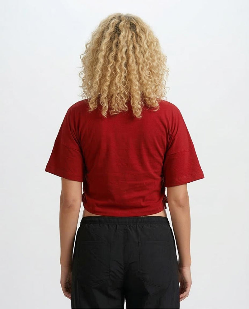 Ravin | Women’s Side-Cinch Graphic Tee – "Hardly Strictly Bluegrass" Edition - Heritage Red - O203510