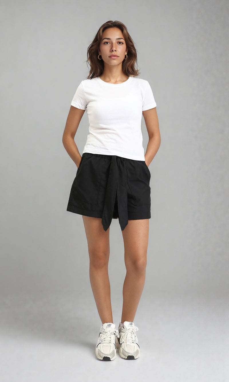 O203518 - Crew Neck Short Sleeves Basic Tee - White