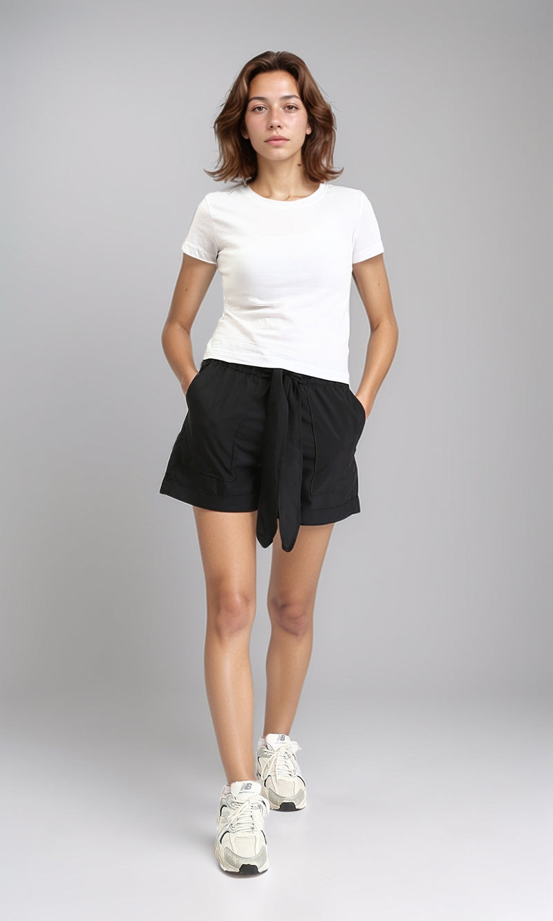 O203518 - Crew Neck Short Sleeves Basic Tee - White