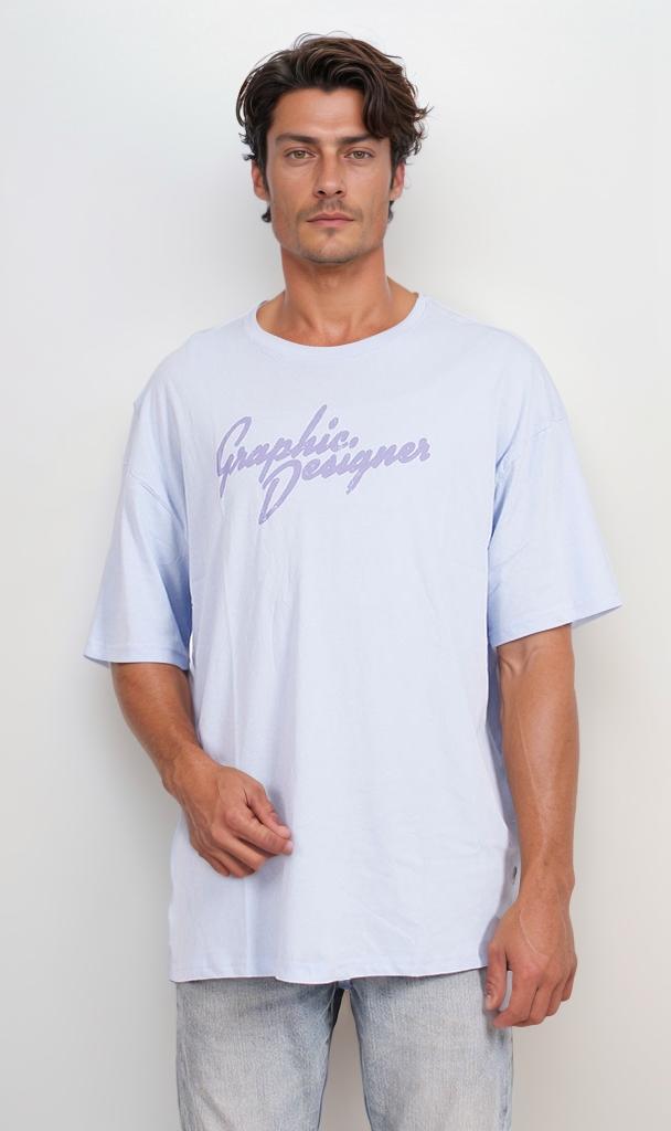 Graphic Designer Typography T-Shirt - Light Blue