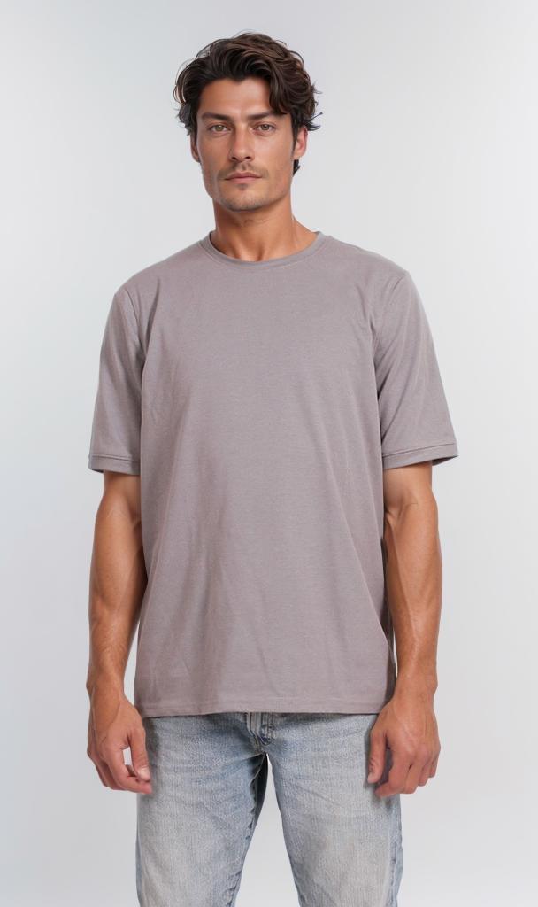 Minimalist Summer Melton T-Shirt - Charcoal Grey