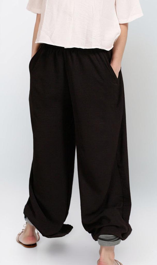 O204323 - Wide-Leg Pants - Black